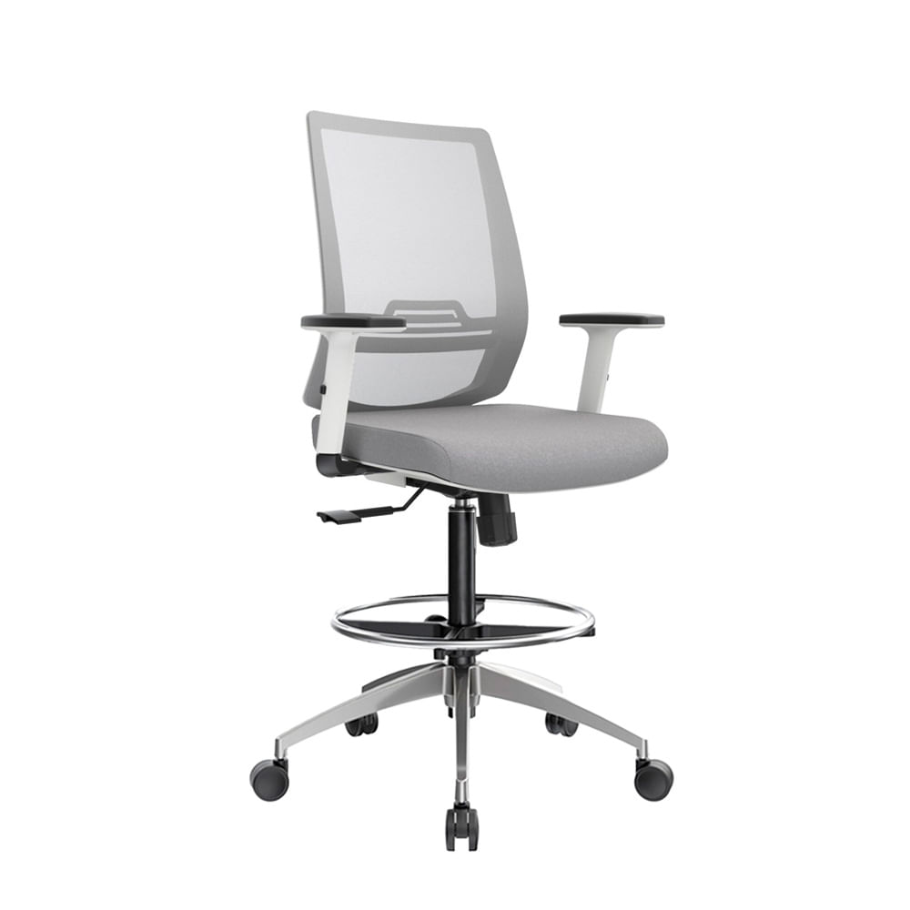 Silla Cajero Ergonómica Con Apoyabrazos Think Gris Alumnio Ofideas
