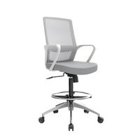 Silla Cajero Ergonómica Con Apoyabrazos Andy Gris Aluminio Ofideas