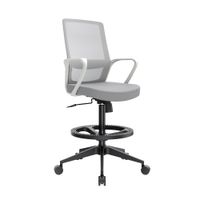Silla Cajero Ergonómica Con Apoyabrazos Andy Gris Nylon Ofideas