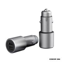 Cargador De Auto Entrada Dual 36W Carga Rapida CC02CZM