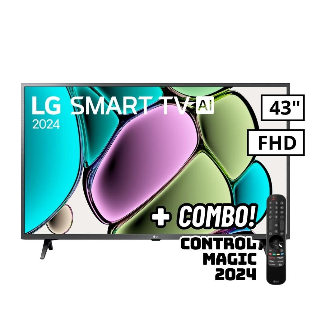 Televisor LG 43 Smart TV Thinq AI WEBOS HUB FHD LED 2024 43LR6000PSA + CONTROL MAGIC 2024