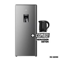 Refrigeradora INDURAMA 177 L Con DISP De Agua Plateado RI-289D + Hervidor OSTER Negro