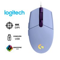 Mouse Logitech G203 Lightsync -lila