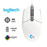 Mouse Logitech G203 Lightsync -Blanco