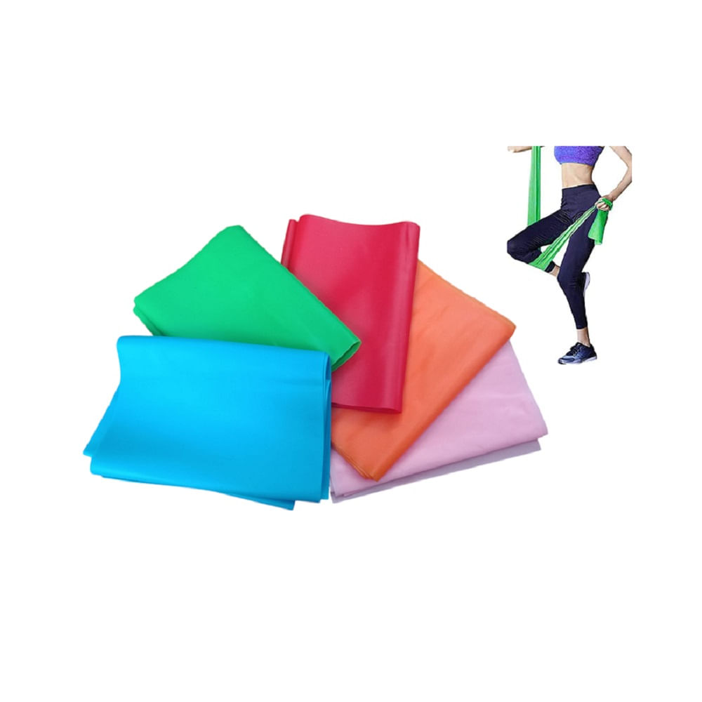 Bandas Ligas Elásticas Abiertas Rehabilitación Fitness Set 5 Unidades