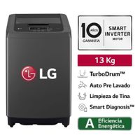 Lavadora WT13BVTB 13kg Smart Motion Carga Superior Negro Claro LG