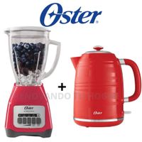 Combo Oster licuadora 2 vel Sandia de 1.5 L+ hervidora rojo de 1.7 L