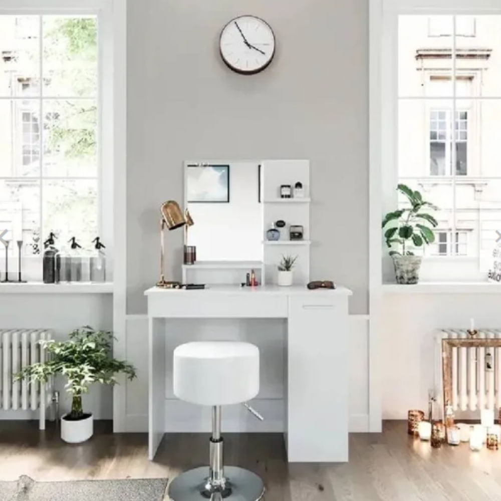 TOCADOR JULIA CON REPISAS MEDIANO NACION MUEBLES BLANCO