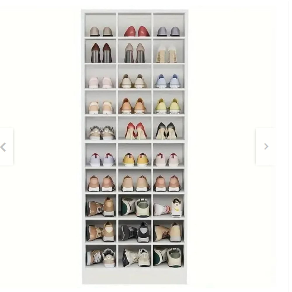 ZAPATERA THOMAS CON ESTANTE NACION MUEBLES BLANCO