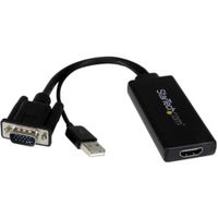 ADAPTADOR VGA A HDMI STARTECH CON AUDIO 1080P P/N: VGA2HDU