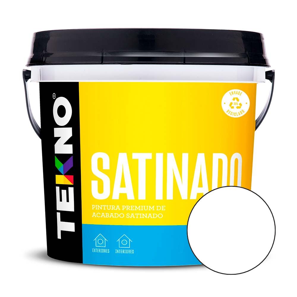 Pintura Satinada Tekno Blanco 1 galón