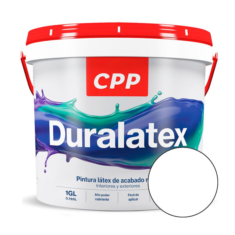 Pintura Látex Duralatex CPP Blanco Mate 1 galón