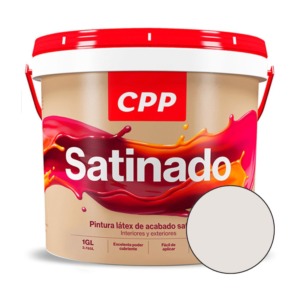 Pintura Satinada Vencelátex CPP Gris Horizonte 1 galón