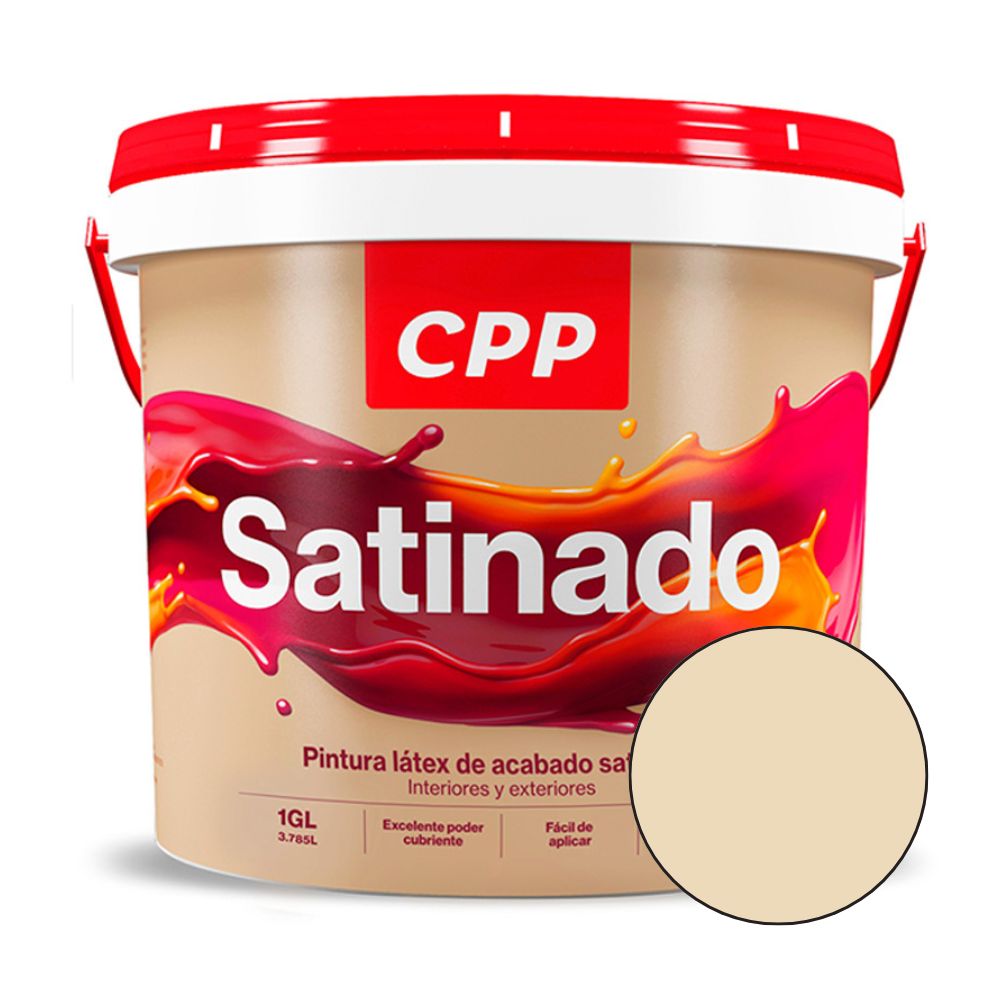 Pintura Látex Satinado CPP Blanco Humo 1 galón