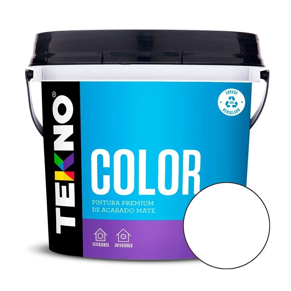 Pintura Látex Tekno Teknocolor Blanco Mate 1 galón