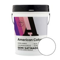 Pintura American Colors Semi Satinado Blanco 4 galones