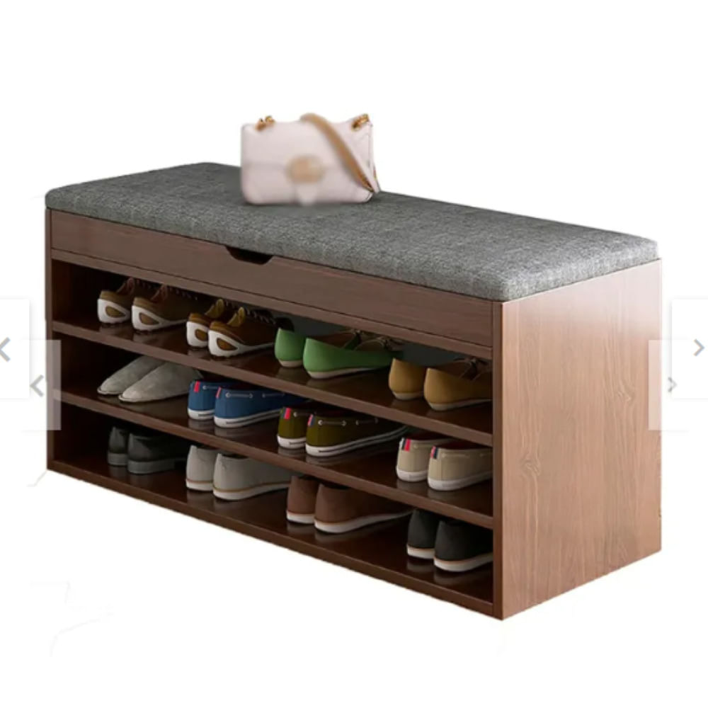 ZAPATERA NOE BAUL CON ASIENTO ACOLCHONADO NACION MUEBLES MARRÓN