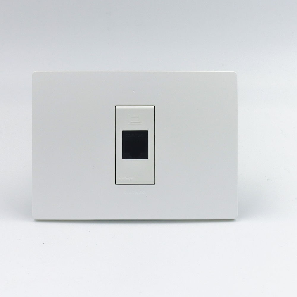 TOMA DATOS RJ45 CAT 6 SINTHESI S33 PLACA BLANCA MATE Y DADO BLANCO