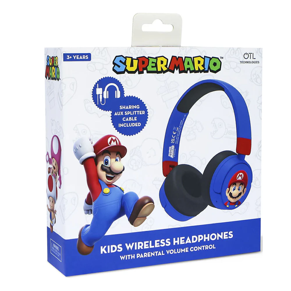 Auriculares Infantiles OTL Super Mario color Azul para 3 años en adelante