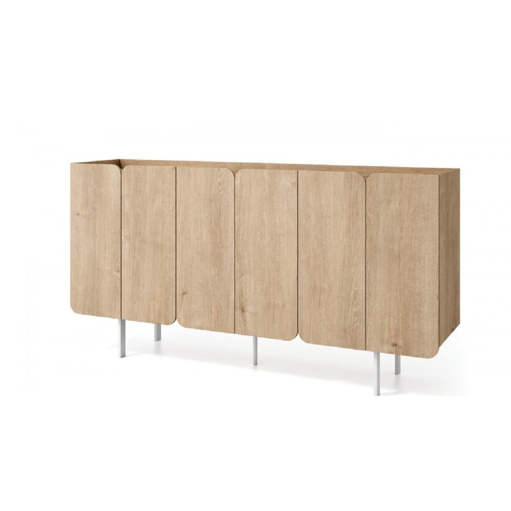 Aparador Moderno Tiffani color Roble 6 puertas TU MESITA