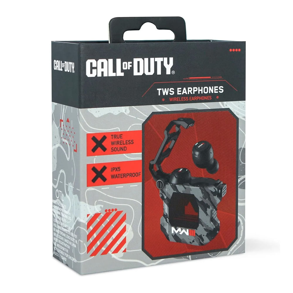 Auriculares inalámbricos OTL Call of Duty Modern Warfare III TWS 4G Color Negro