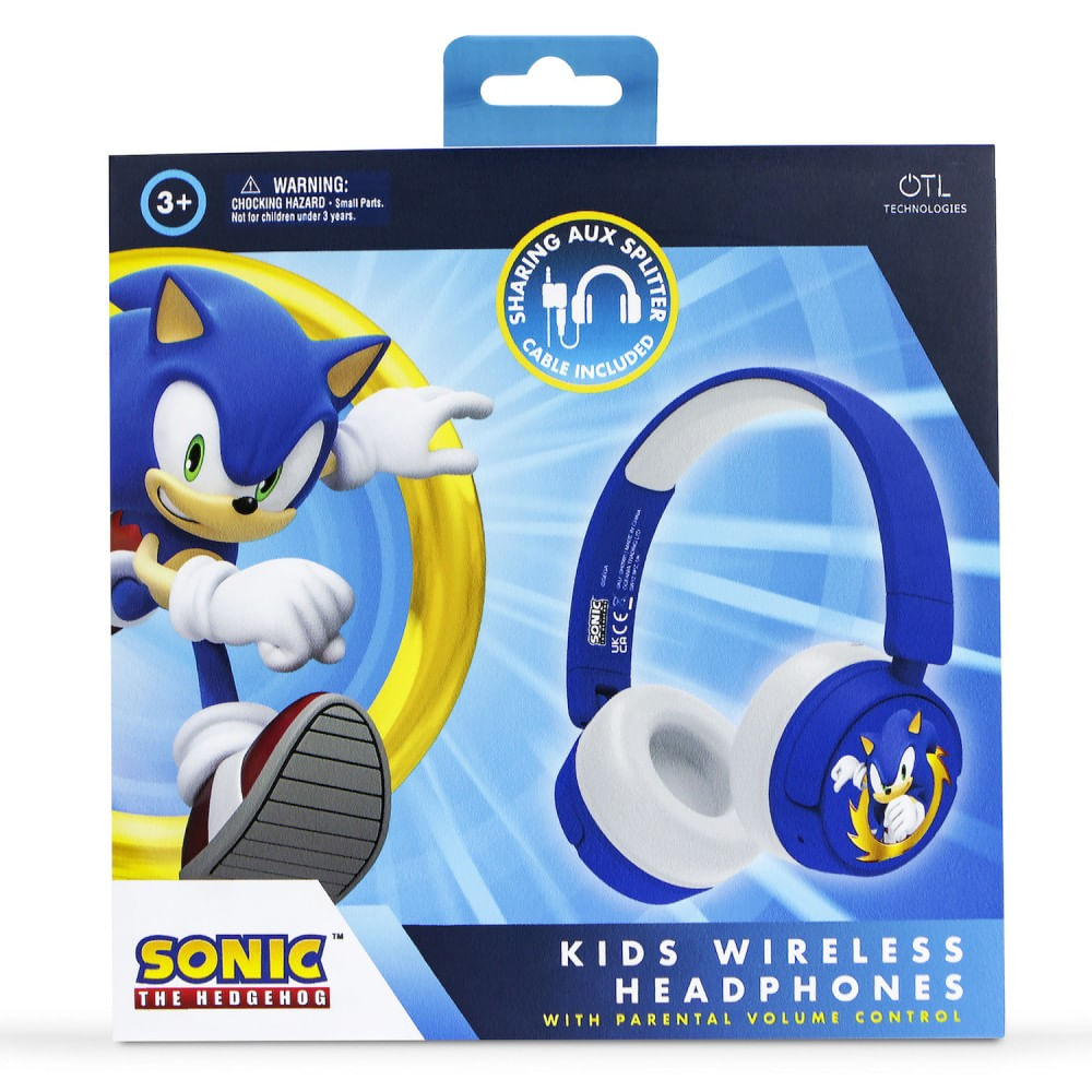 Auriculares Infantiles OTL Sonic The Hedgehog Color Azul para 3 años en adelante