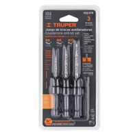 Juego de Brocas Avellanadoras HSS 1/4"" Hex para Madera 3 Piezas Truper 102378