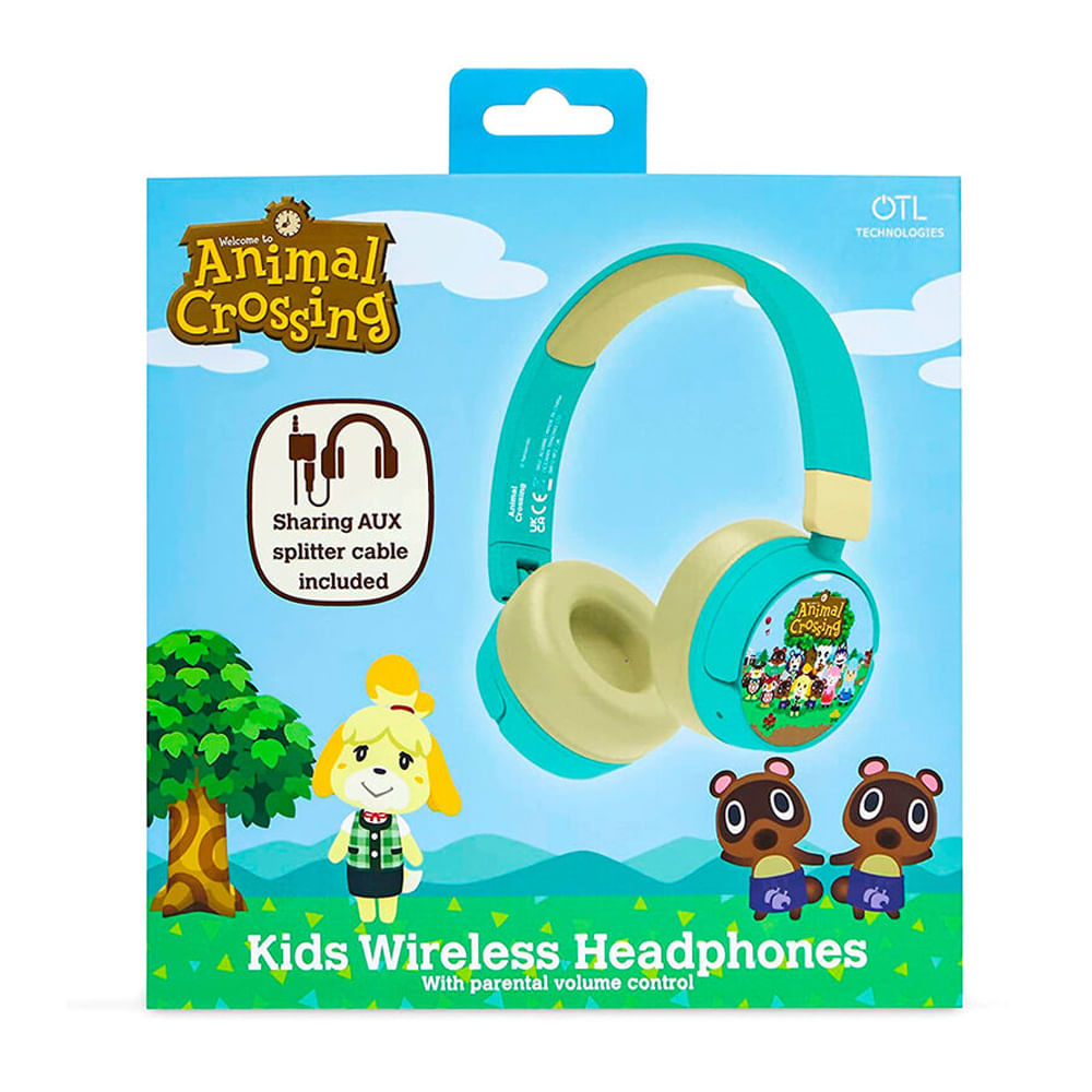 Auriculares Infantiles OTL Animal Crossing color verde para 3 años en adelante