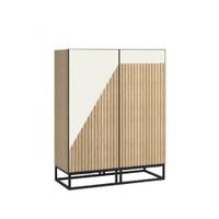Vitrina Baja Moderna Petra 2 pùertas color Blanco/Duna TU MESITA