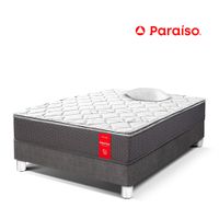 Cama Box Tarima PARAISO Superstar One Side 1.5 Plazas + 1 Almohada + Protector