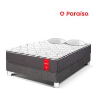 Cama Box Tarima PARAISO Superstar One Side 2 Plazas + 2 Almohadas + Protector