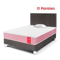 Dormitorio PARAISO Medallón Acero 1.5 Plazas + 1 Almohada + Protector