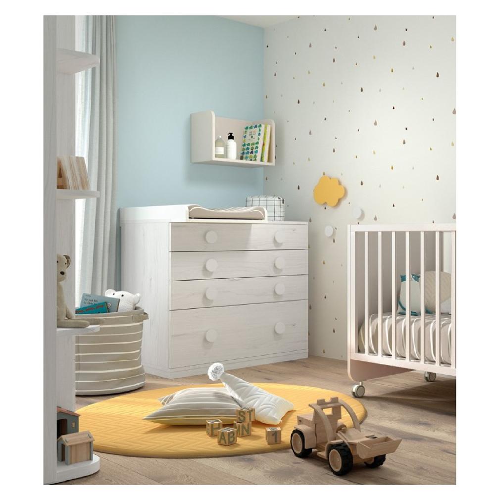 Cómoda Infantil Pilimily color Blanco 4 cajones TU MESITA