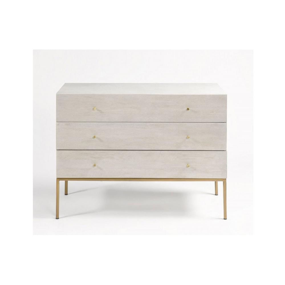 Cómoda Clásica Evangelina 3 cajones color Ceniza TU MESITA