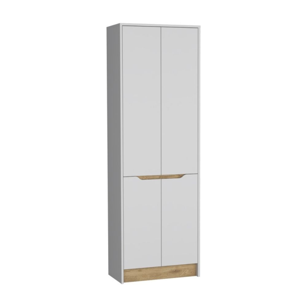 Alacena de Cocina Tuhome Soler 4 Puertas Blanco Marquez/Macadamia