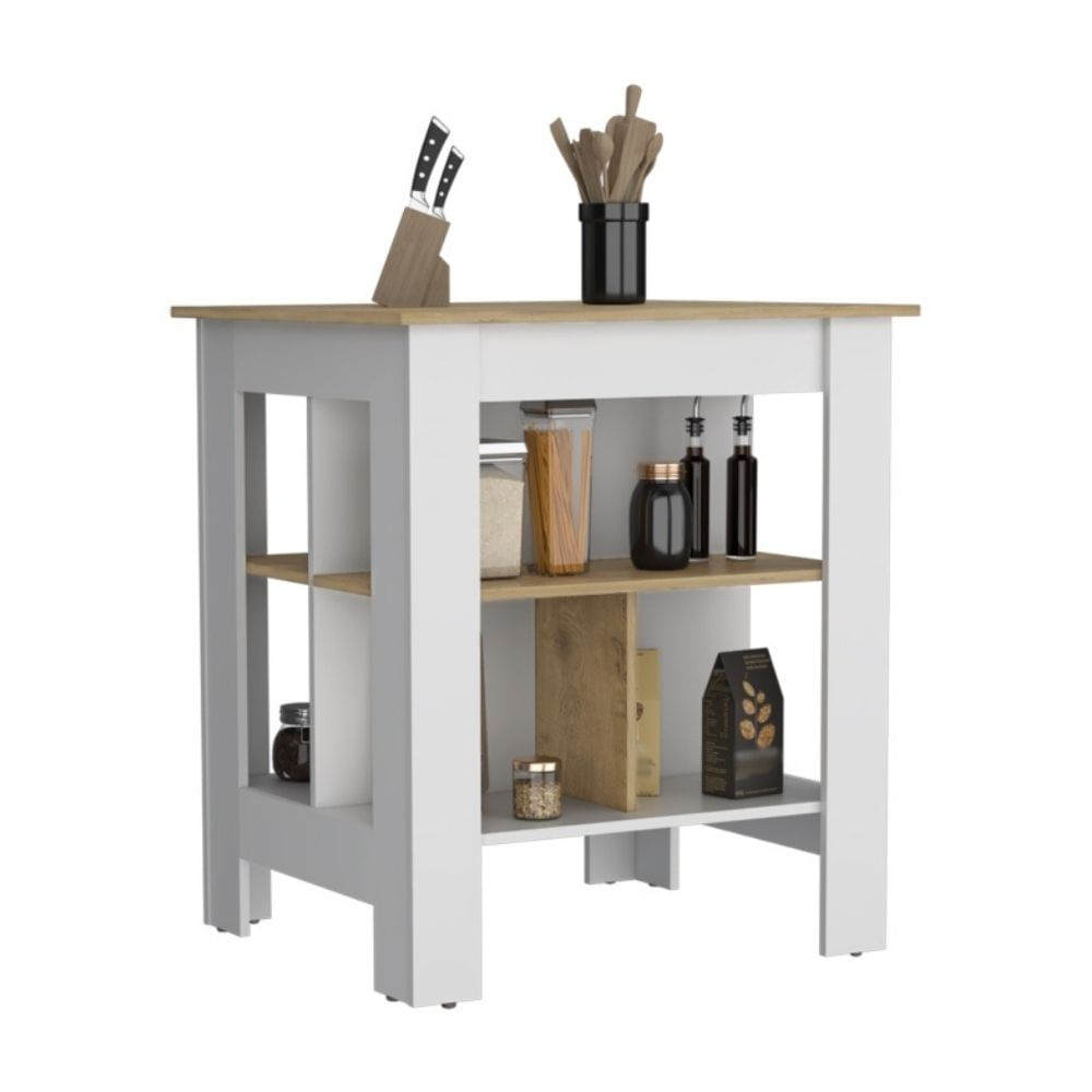 Isla de Cocina Tuhome Soler Blanco Marquez/Macadamia