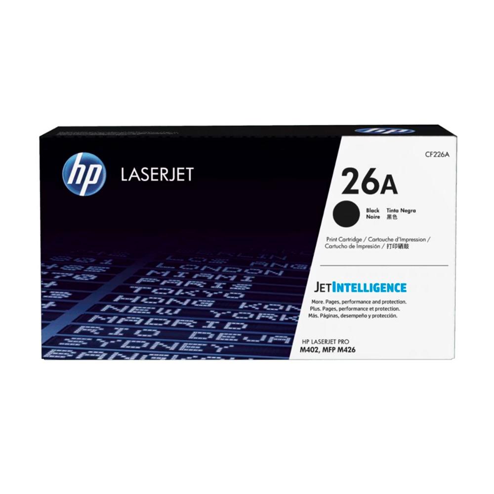 TONER HP 26A PARA LASERJET PRO M402, MFP M426 NEGRO 3.1K PAG - P/N: CF226A