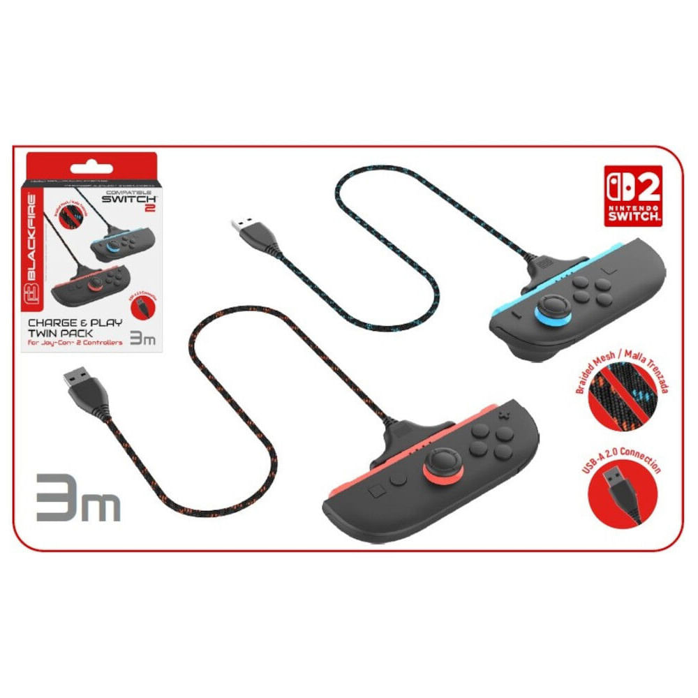 Nintendo Switch 2 Blackfire chargue & Play Twin Pack Joycon 2