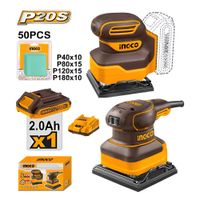 Kit Lijadora Orbital Ingco 20V con Lijadora Orbital Ingco 240W COSLI240582