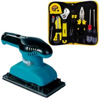 Lijadora Orbital 1/3"" M9201B 180W Makita + set 9 pz Kamasa