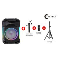 Parlante Amplificado de 15' TREVELY  TA-1580  - 1000W - corriente - tripode