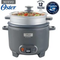 Olla Arrocera Oster 12 Tazas 3 en 1 Función de Sofrito Vaporera Gris - CKSTRC12DFSKE