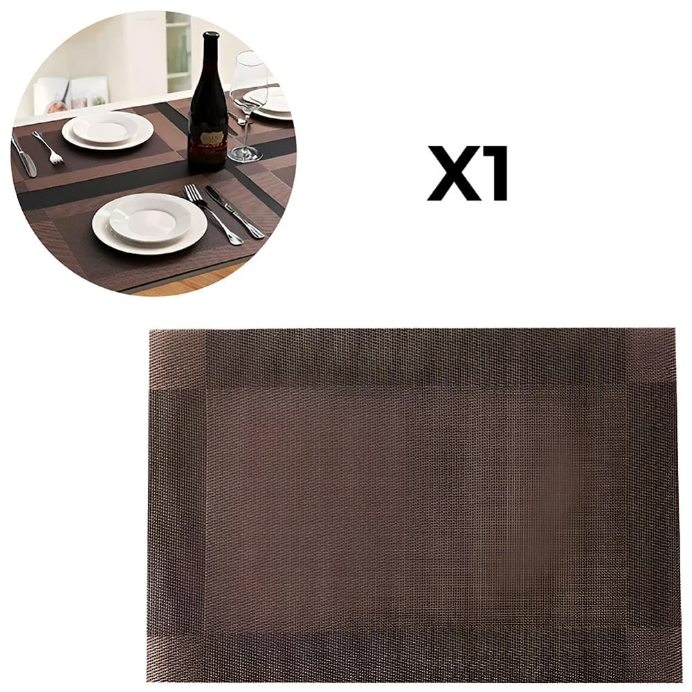 Mantel individual Rectangular Set x 1 Easy&Home Marrón Oscuro