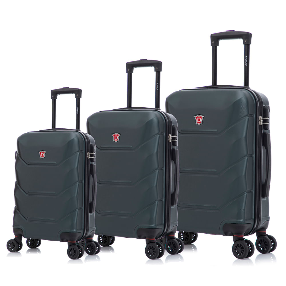 Maletas de Viaje Set de 3 Dukap Zonix Verde Oscuro - ZOJV