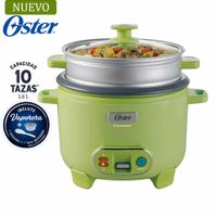 Olla Arrocera Oster 1.8L 3 en 1 Función de Sofrito Vaporera Verde - CKSTRC10DFGRN