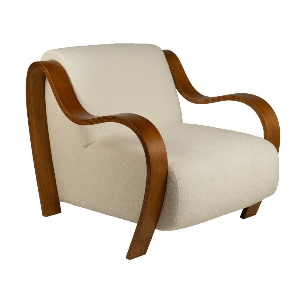 Butaca de Madera Waves Cream