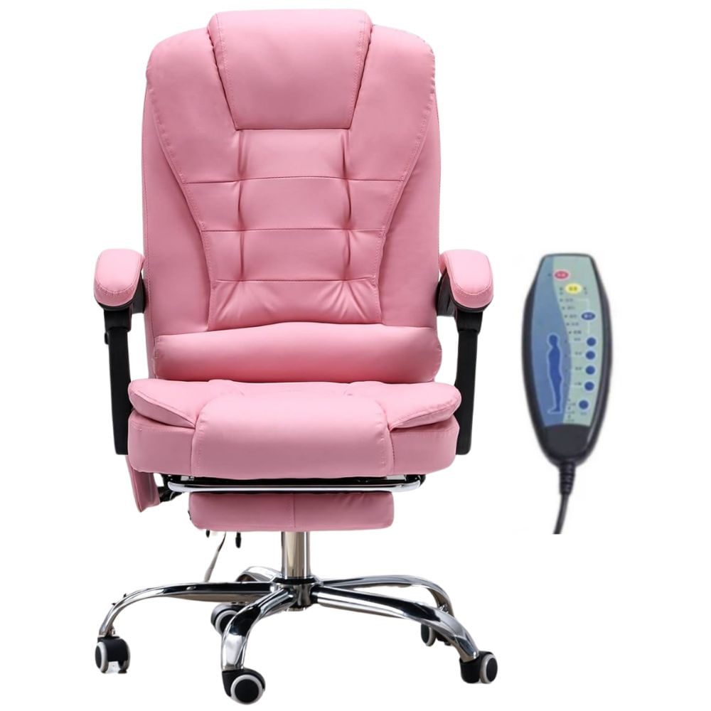 Silla Ergonómica Gerencial 7 vibromasajes Rosado