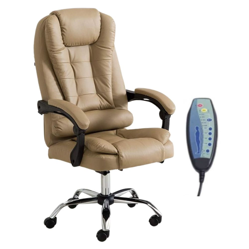 Silla Ergonómica Gerencial 7 vibromasajes Beige