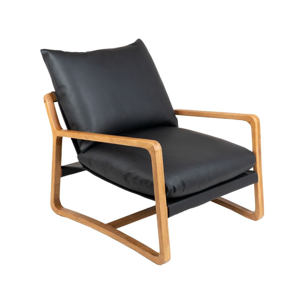 Butaca de Tela y Madera Andes Negro