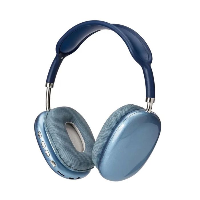 Over Ear Audifonos Bluetooth Azules Audífonos Inalámbrico Over Ear